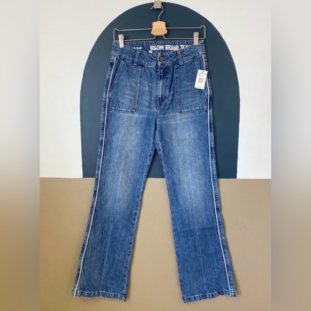 Volcom 'Retro Blue' Wide Leg Flare NEW WITH TAGS